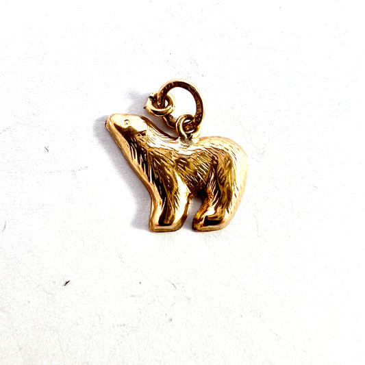 Sweden year 1963. Vintage 18k Gold Polar Bear Charm.