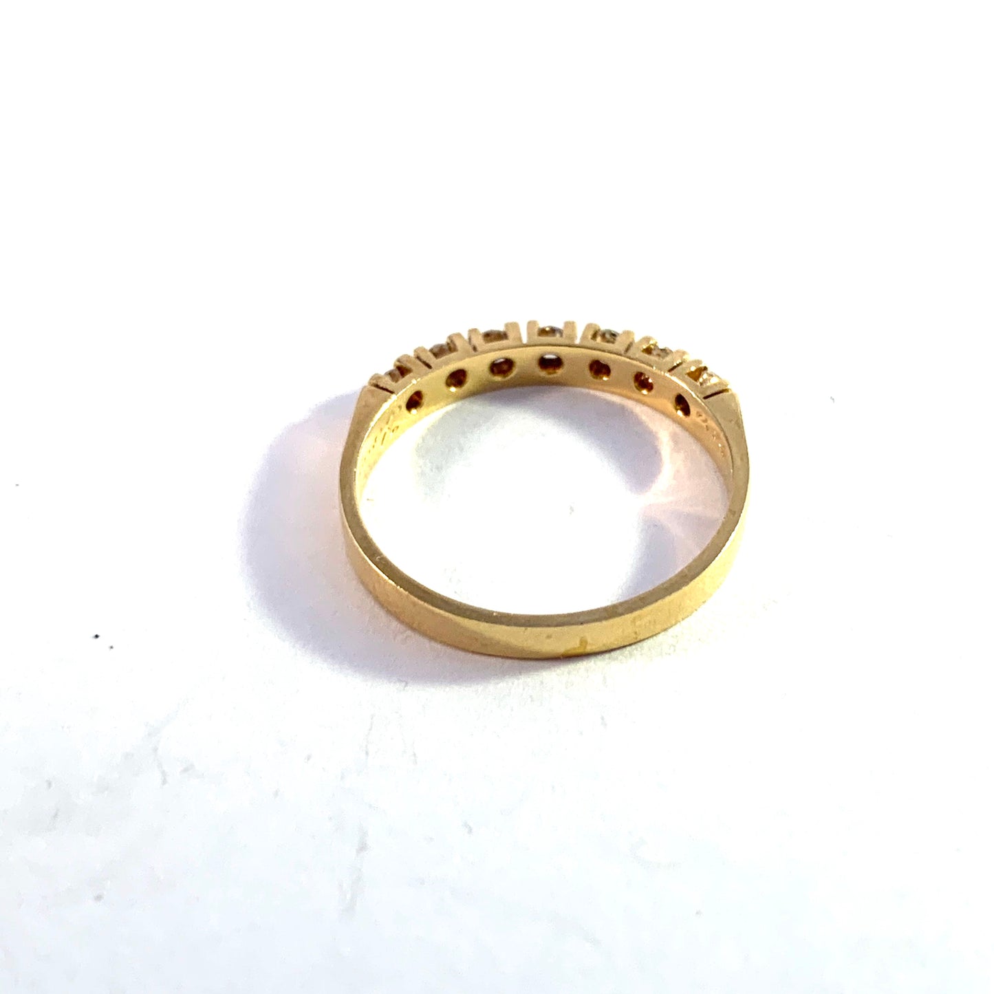 Kaplan, Stockholm 1977. Vintage 18k Gold 8-cut Diamonds Ring.