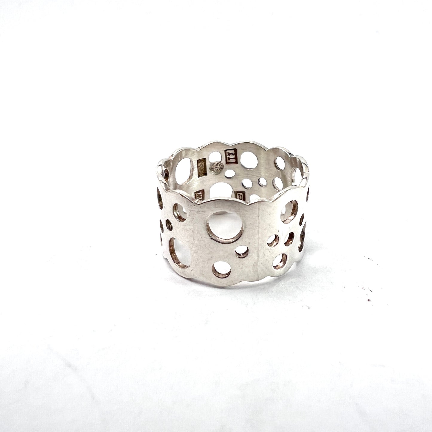 Liisa Vitali for N Westerback Finland 1972. Vintage Solid Silver Ring.