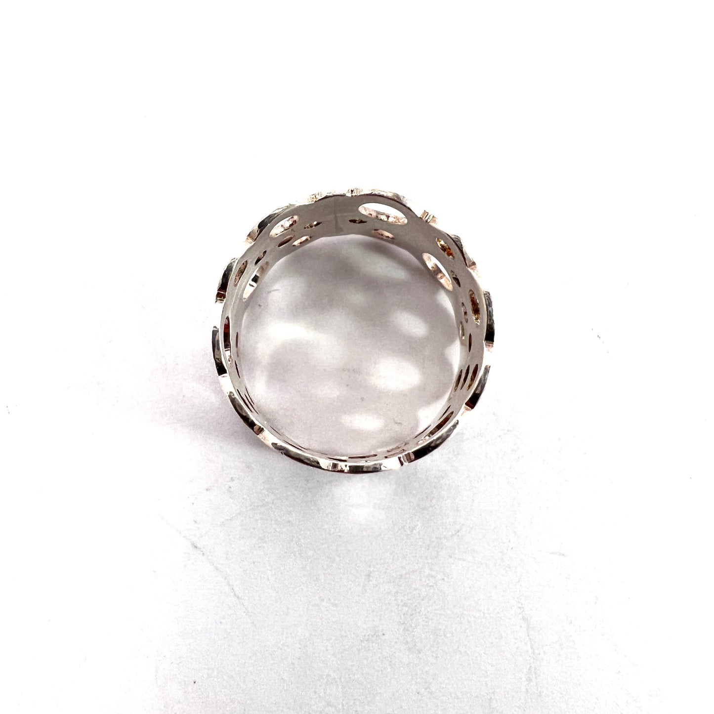 Liisa Vitali for N Westerback Finland 1972. Vintage Solid Silver Ring.