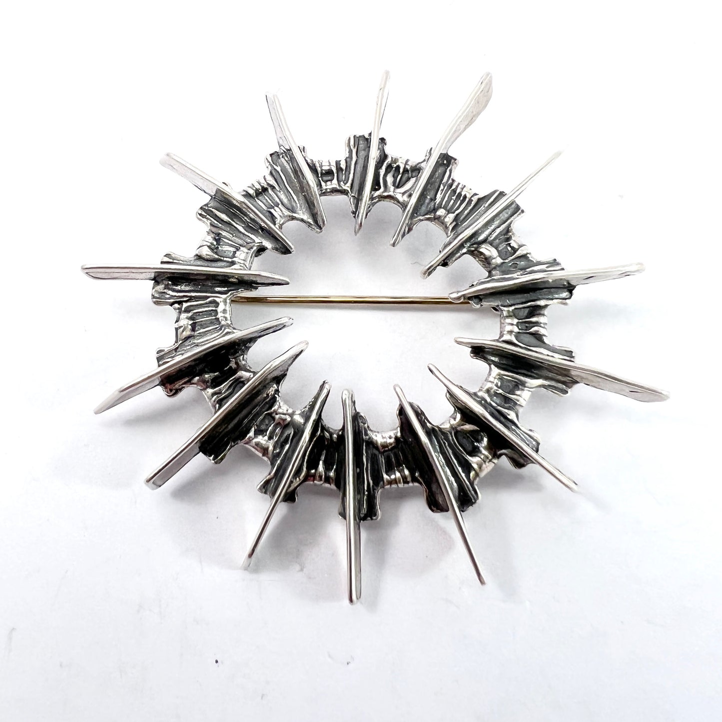 Else and Paul, Norway 1960s Modernist Sterling Silver Brooch.