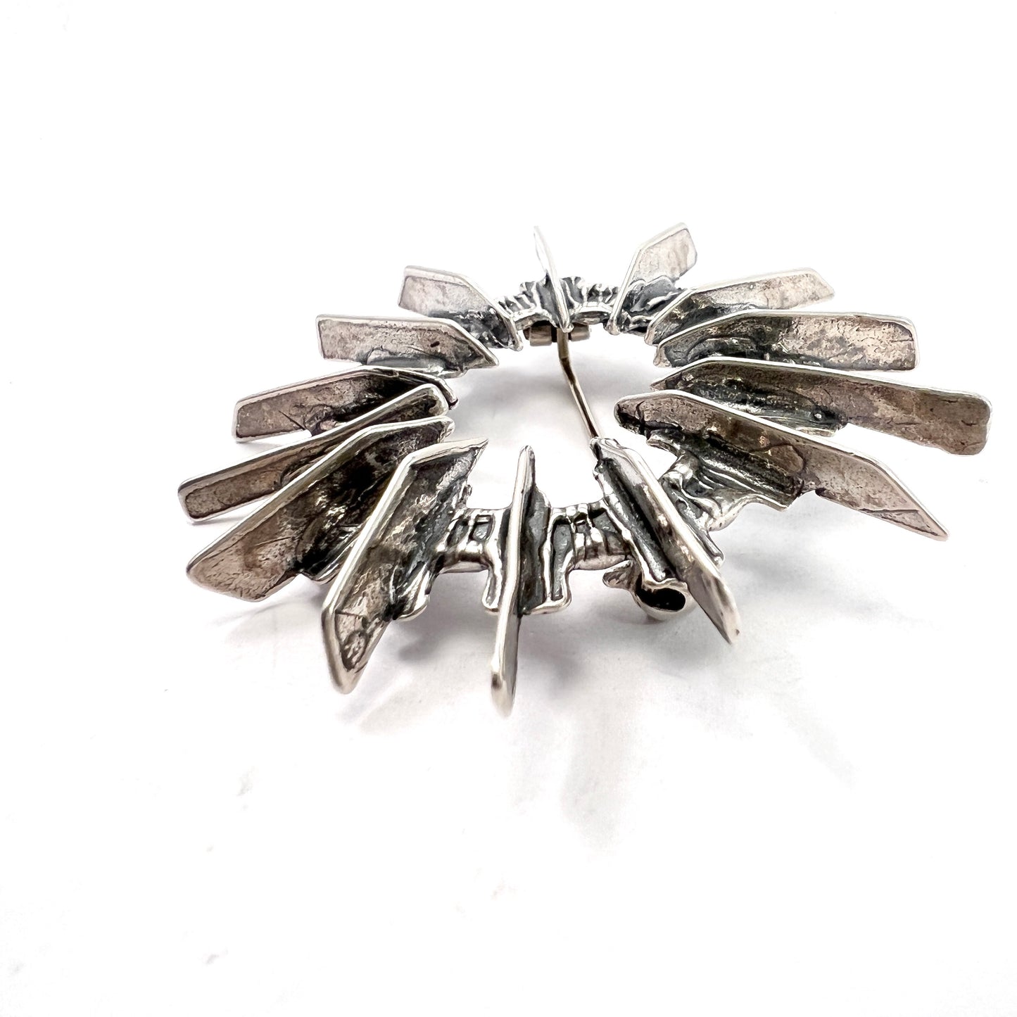 Else and Paul, Norway 1960s Modernist Sterling Silver Brooch.