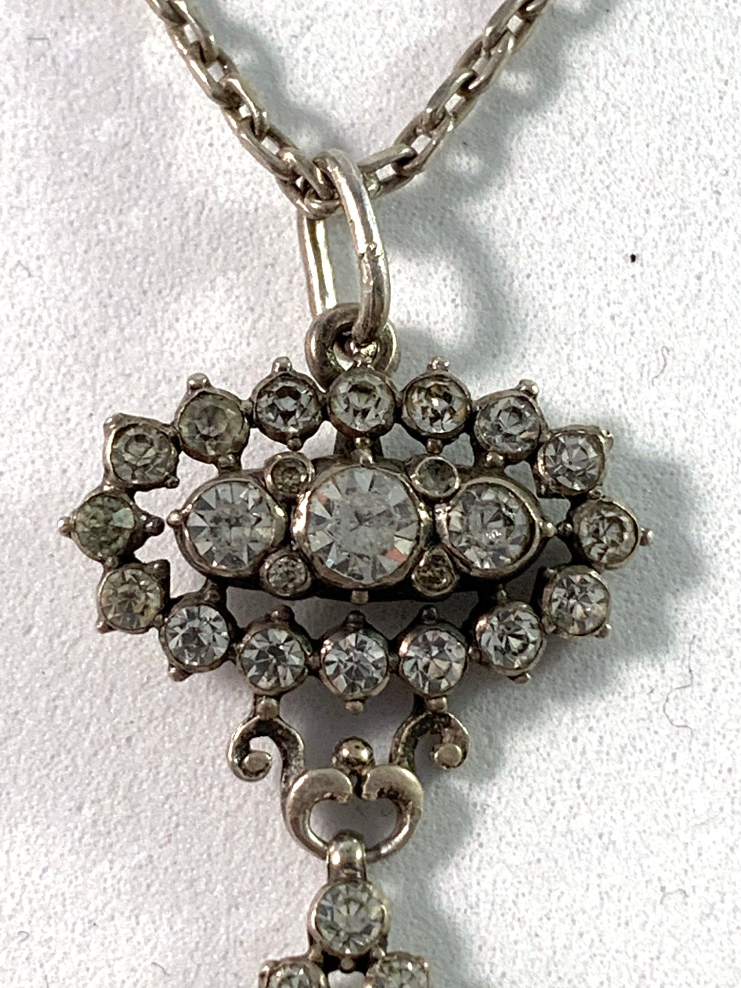 Knoll & Pregizer, Germany 1920s Solid Silver Paste Necklace.