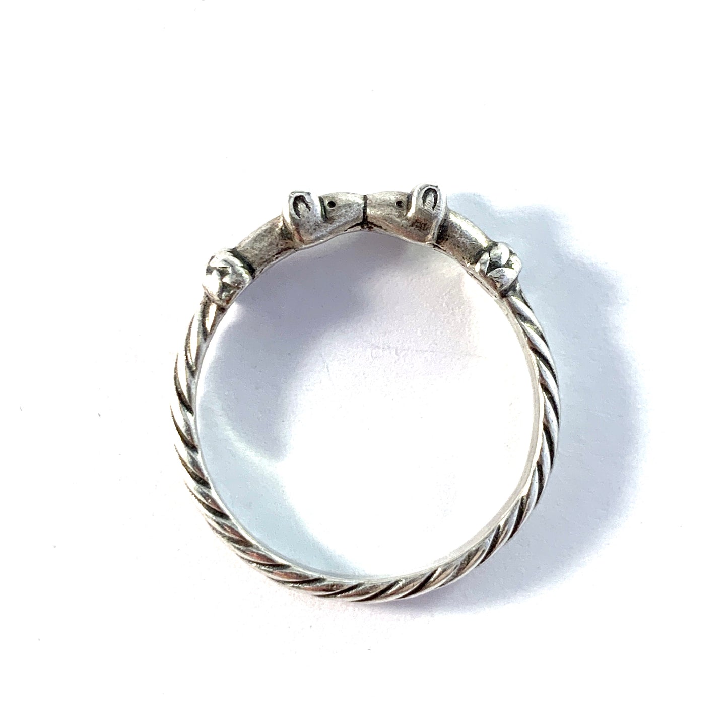 Kalevala Koru, Finland. Vintage Sterling Silver Unisex Ring. Design: Hirvenpää (Elk)