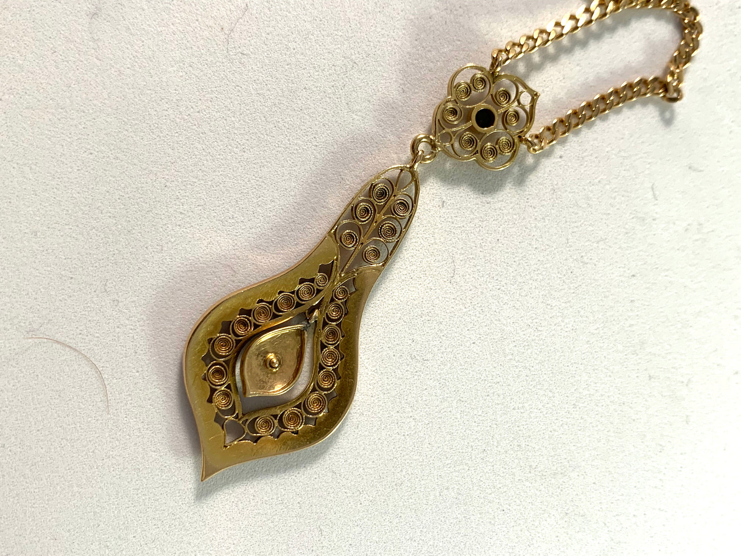 G Dahlgren 1924 Jugendstil 18k Gold Diamond Necklace.