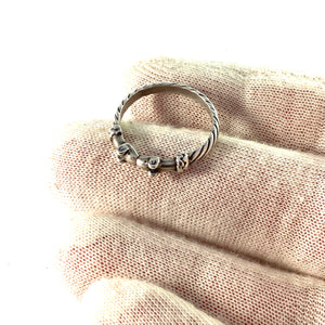 Kalevala Koru, Finland. Vintage Sterling Silver Unisex Ring. Design: Hirvenpää (Elk)