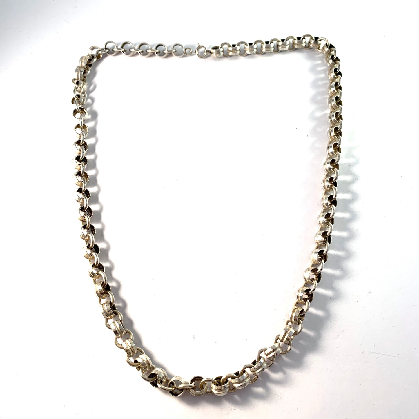 Pirkan Kulta, Finland 1970s. Bold Sterling Silver Chain Necklace.
