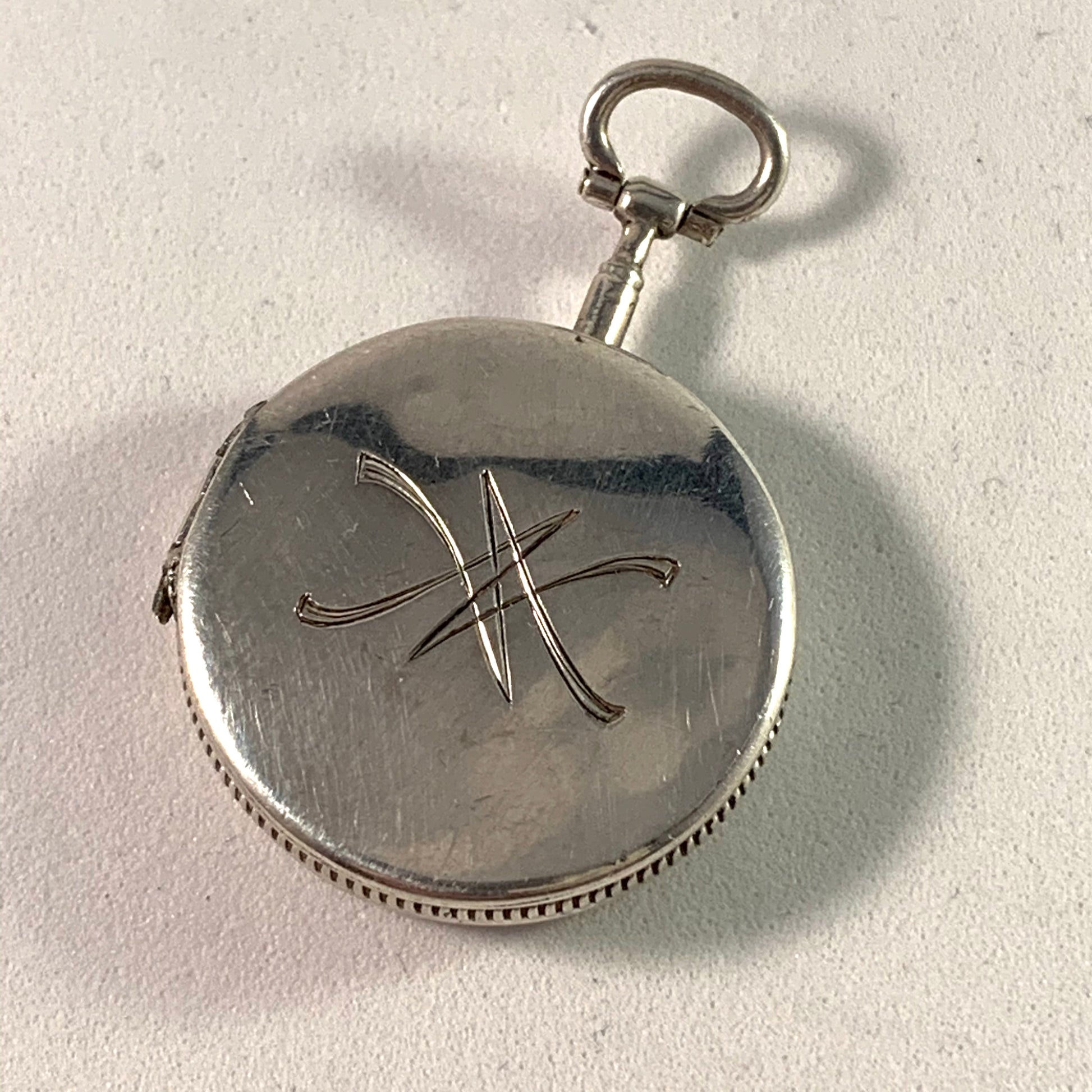 Victorian solid silver locket pendant