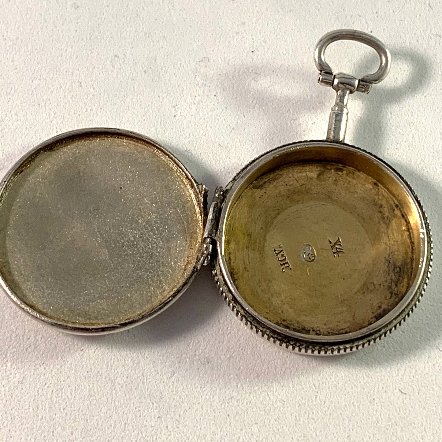 HG Vogt, Sweden 1852 Victorian Silver Locket Pendant.