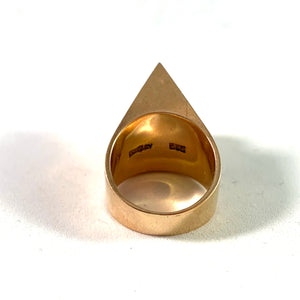 Reeslev, Denmark 1960s Bold 14k Gold Pearl Ring.