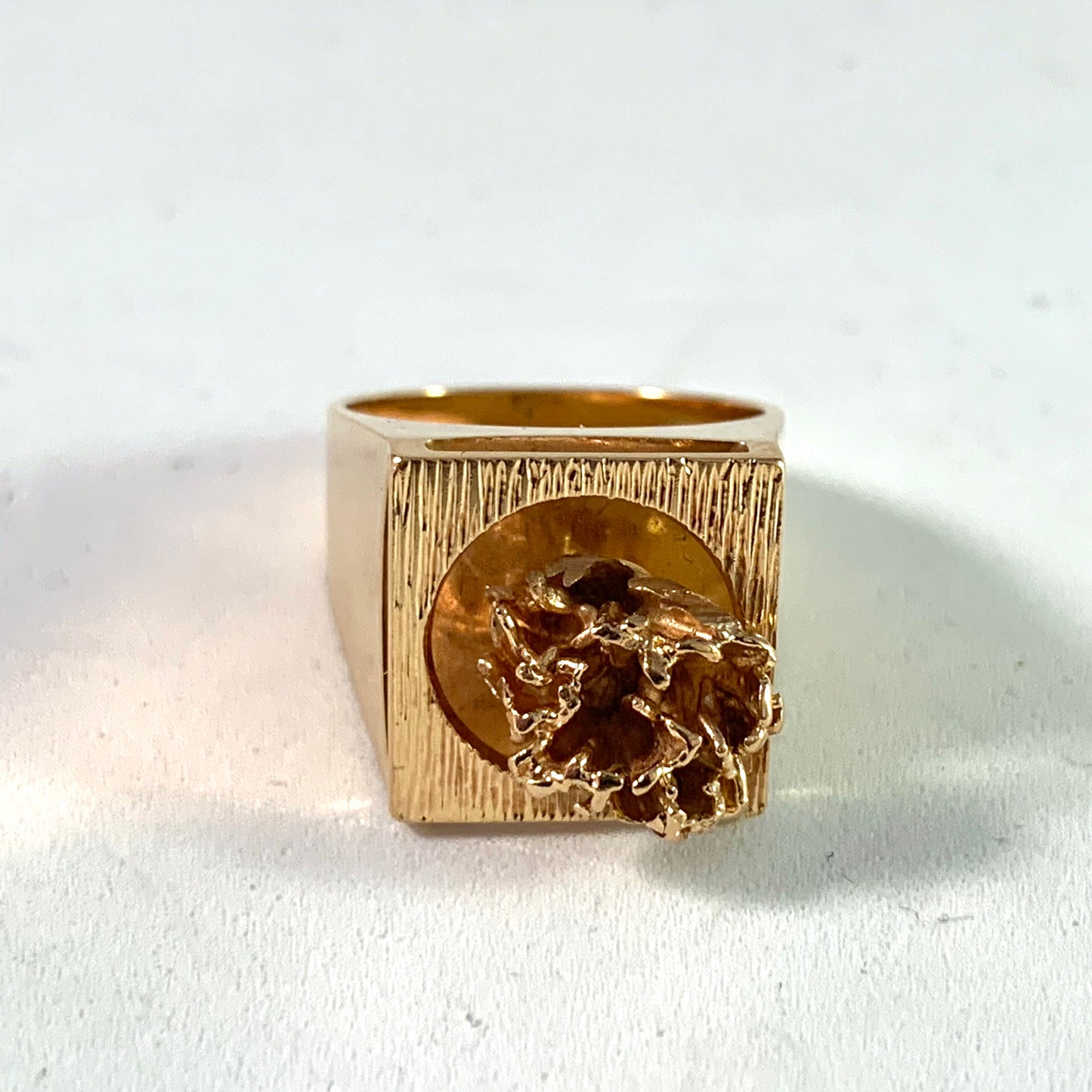 Ove Fogh Pedersen, Denmark Modernist 14k Gold Ring.