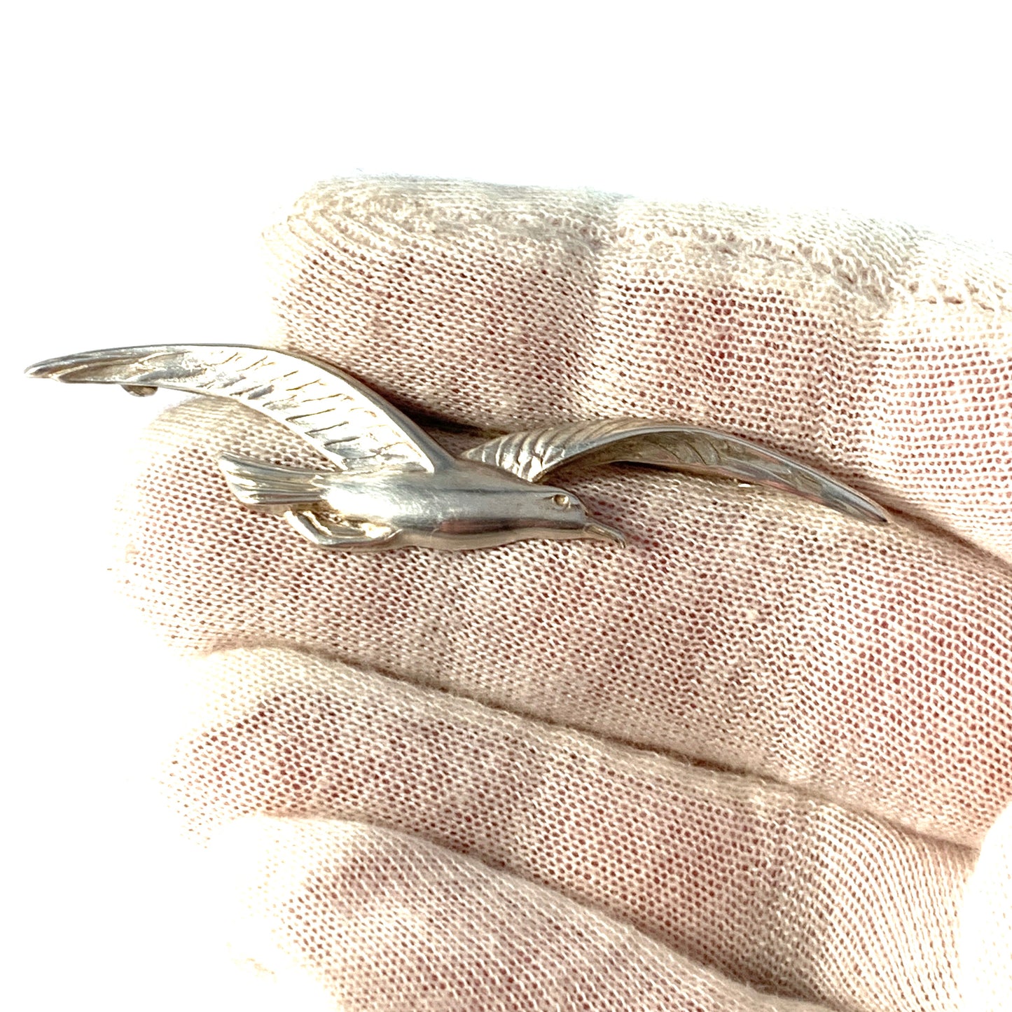 L.Gunnari, Finland 1938. Solid Silver Bird Brooch.
