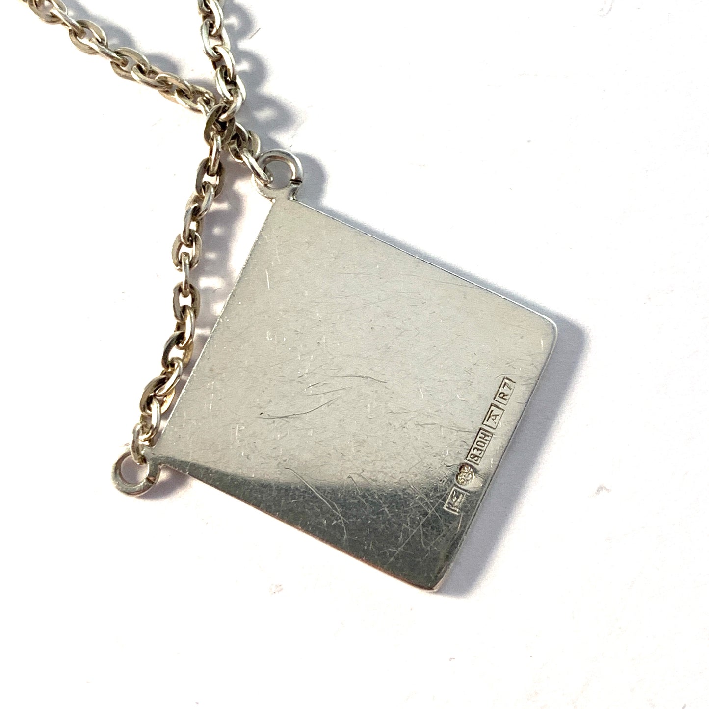 Jorma Laine for Kultateollisus, Finland 1970 Solid Silver Pendant Necklace.