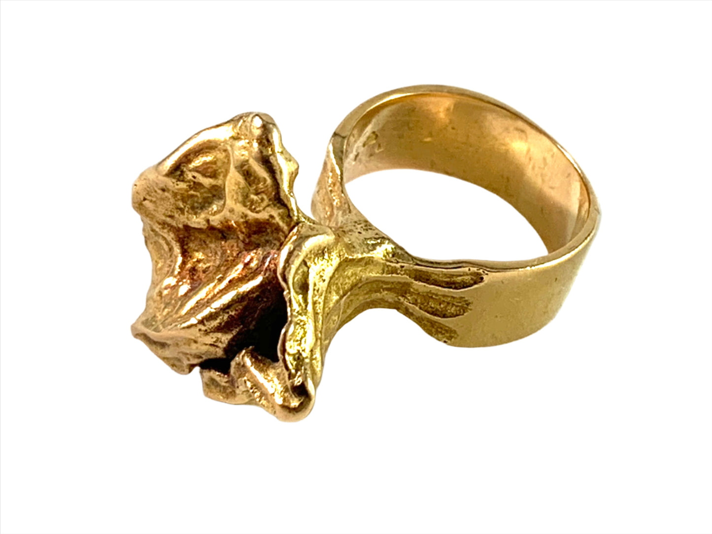Olle Ohlsson, Stockholm 1960s 18k Gold Modernist Ring.