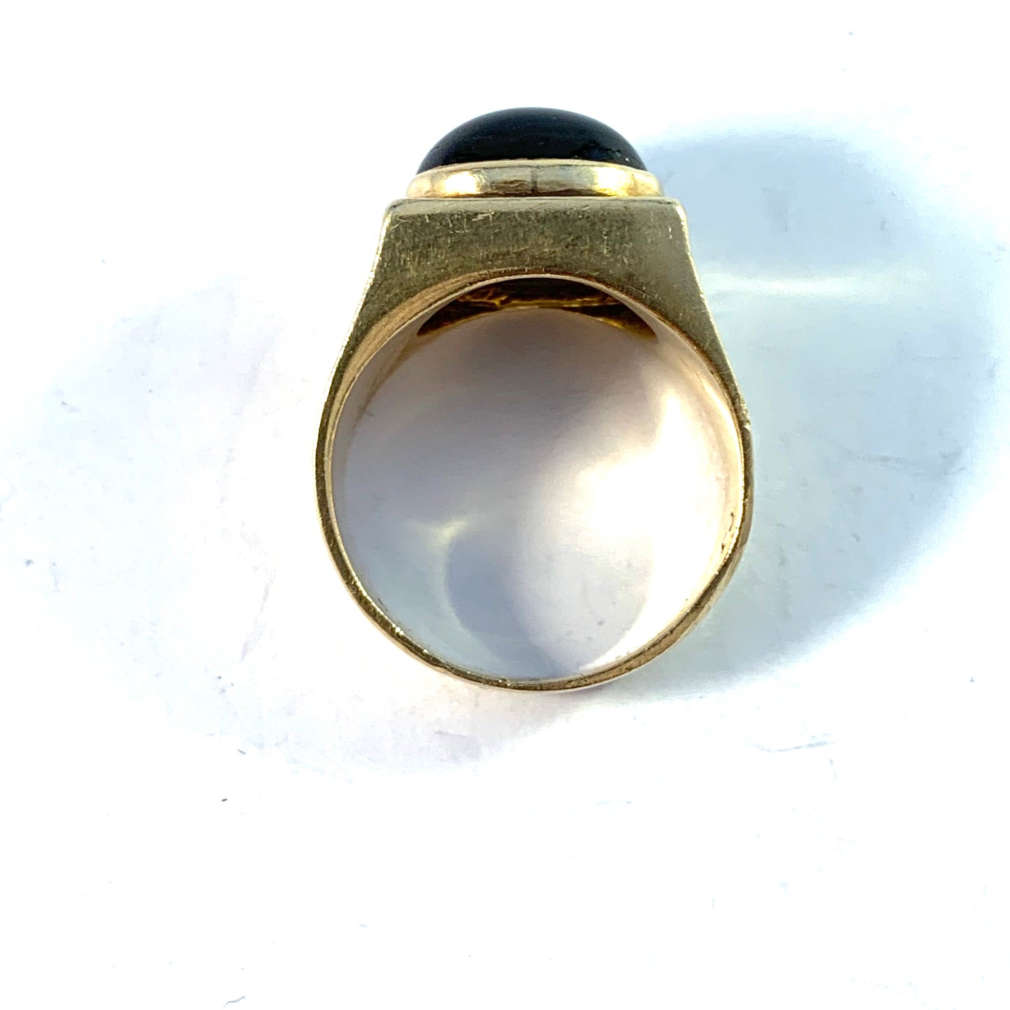 Maker CJ. Vintage Mid Century 14k Gold Star Sapphire Ring. 12.5gram