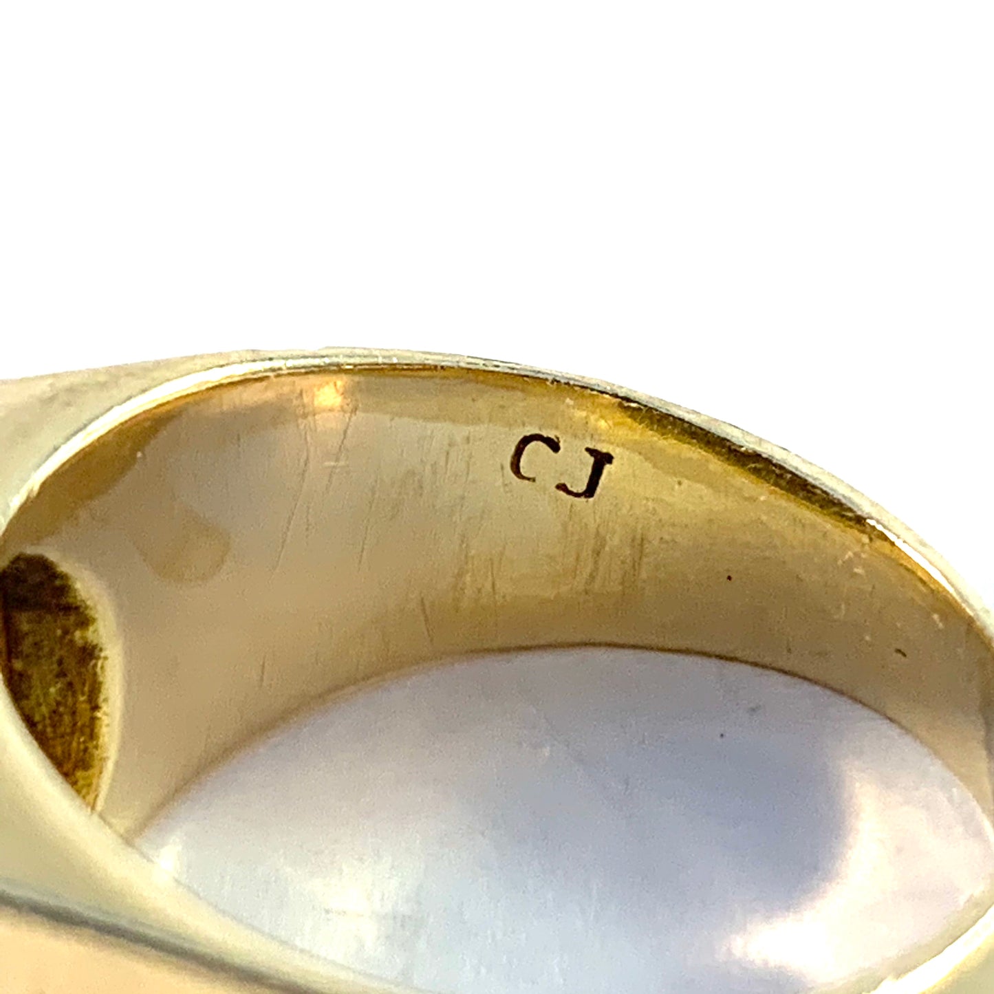Maker CJ. Vintage Mid Century 14k Gold Star Sapphire Ring. 12.5gram