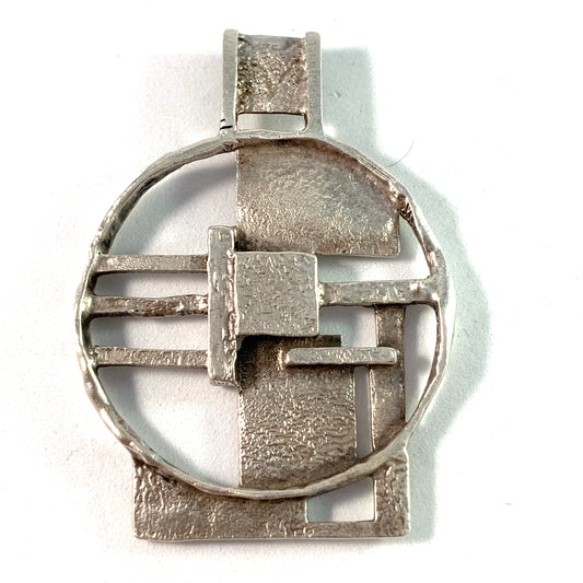 Liedholm for TreStäd, Sweden 1972 Sterling Pendant.