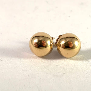 Uno A Erre, Italy 1944-64 Mid Century 18k Gold Stud Earrings.