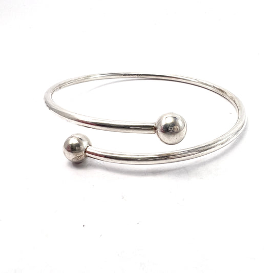 Scandia, Denmark Vintage c 1970s Sterling Silver Bangle Bracelet.