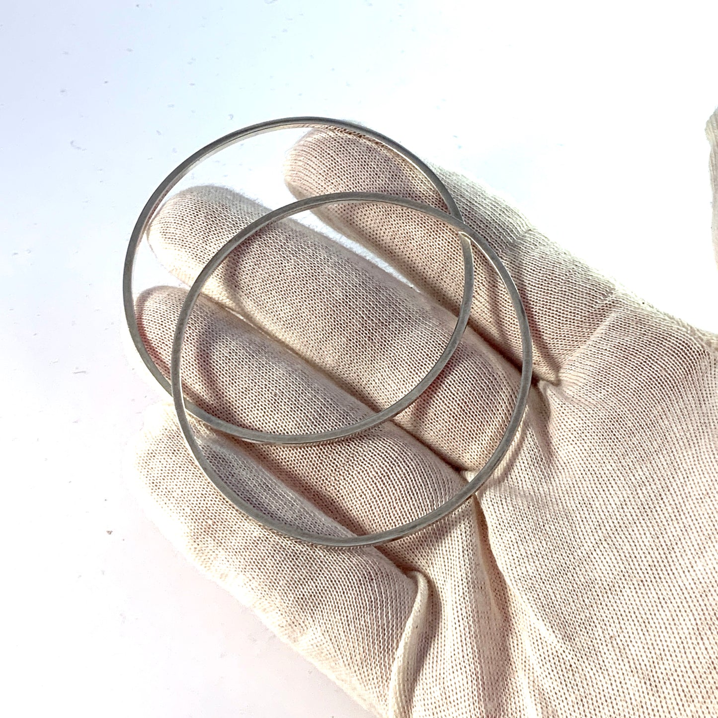 Erik Granit, Finland 1963. Pair of Solid Silver Bangle Bracelets.