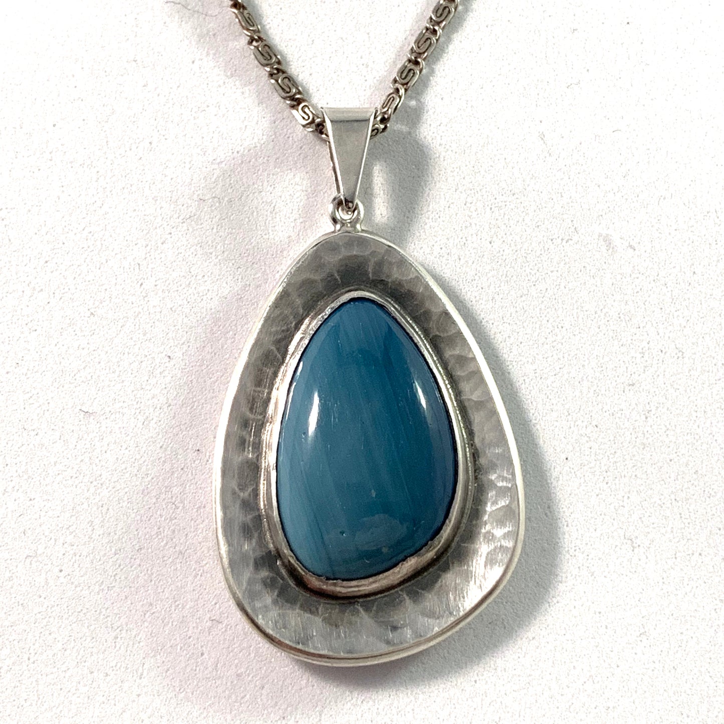 North Sweden 1960s Silver Bergslagen-Stone Necklace.