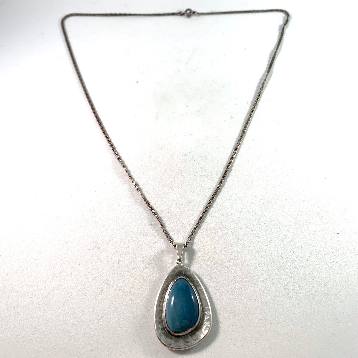 North Sweden 1960s Silver Bergslagen-Stone Necklace.