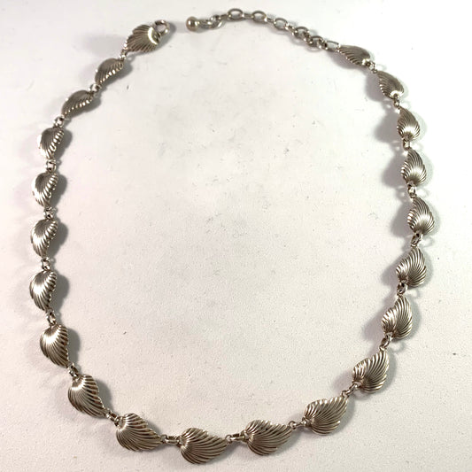 Theodor Klotz TEKA, Pforzheim Germany 1950s Silver Necklace.