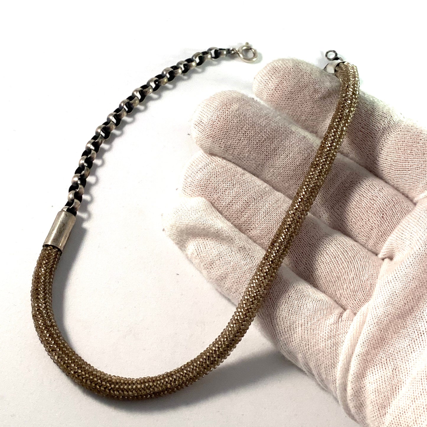 Alton, Sweden 1959 Silver Beads Necklace.