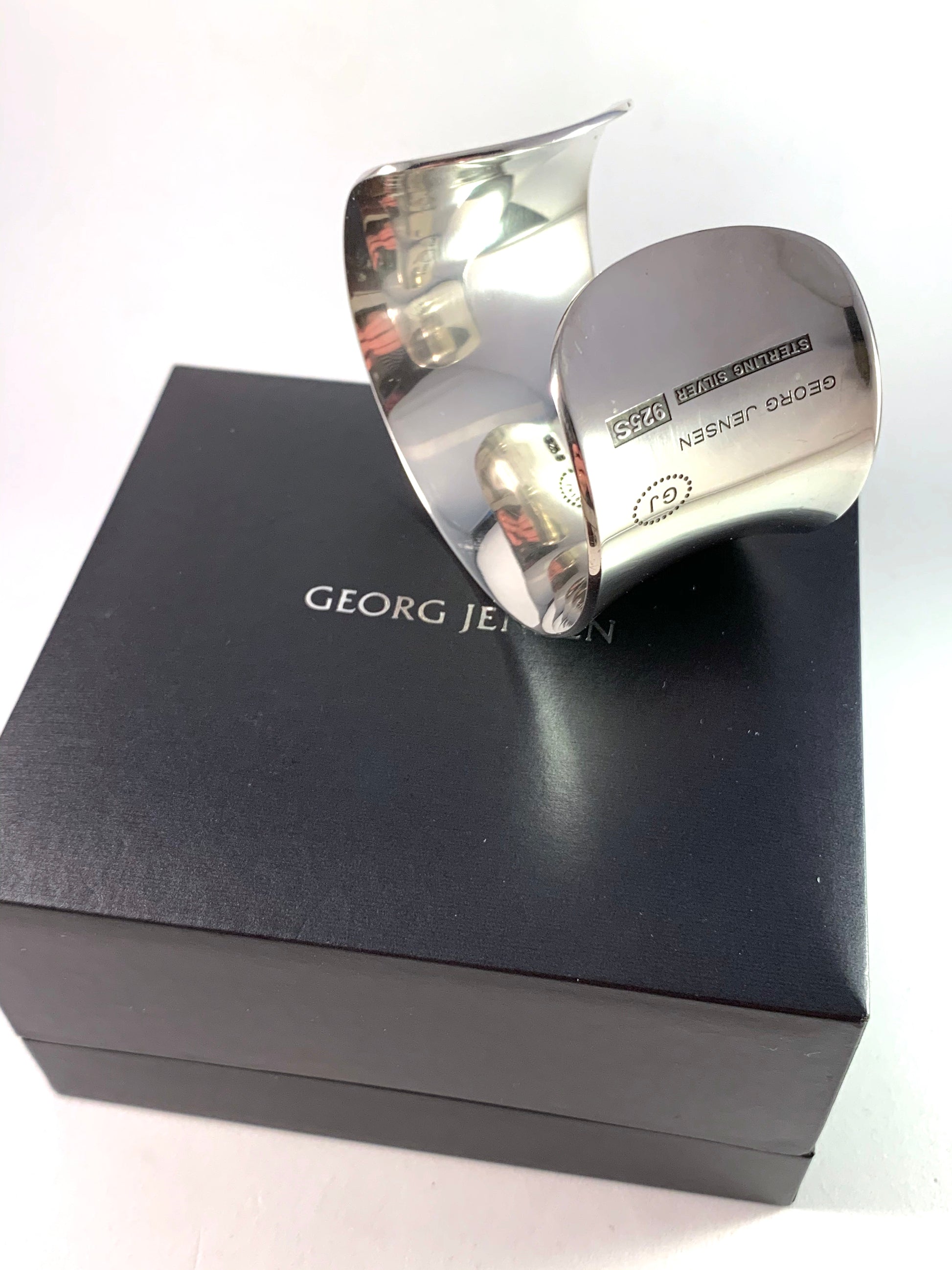 Georg Jensen Sterling Silver Massive Cuff Bracelet. Design "Logo"