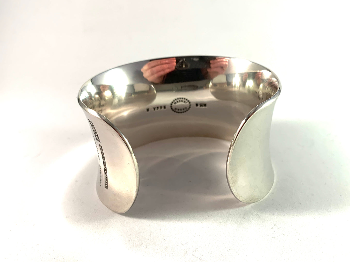 Georg Jensen Sterling Silver Massive Cuff Bracelet. Design "Logo"