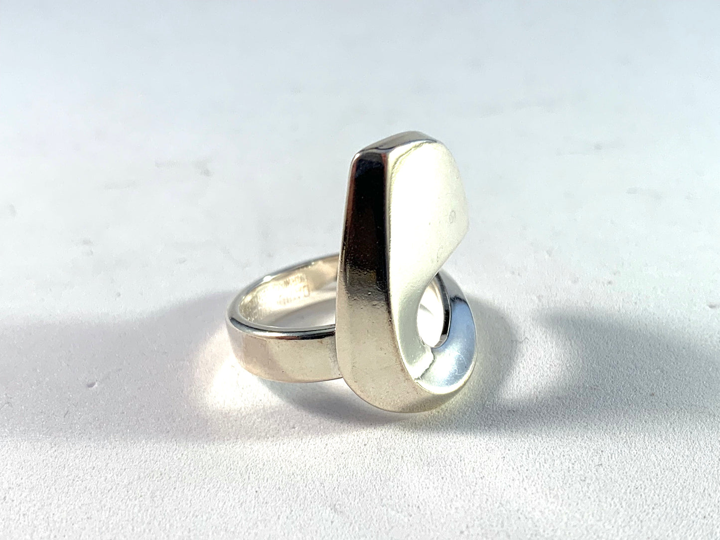 Bjørn Sigurd Østern for David-Andersen, Norway Vintage Sterling Silver Adjustable Size Ring.