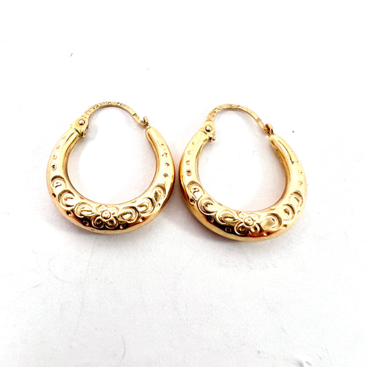 Ceson, Gothenburg Sweden 1954. Vintage 18k Gold Earrings.