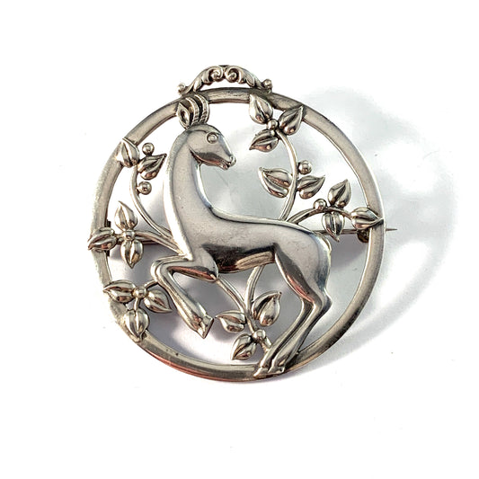 G Dahlgren, Sweden 1943. Vintage War-time Sterling Silver Brooch.