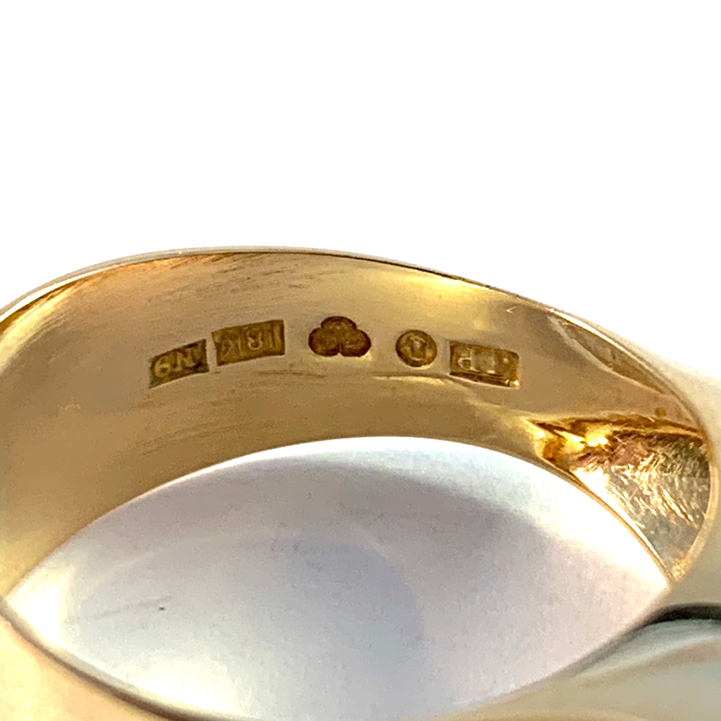 Johan Petersson, Stockholm 1963 Modernist 18k Gold Citrine Ring.