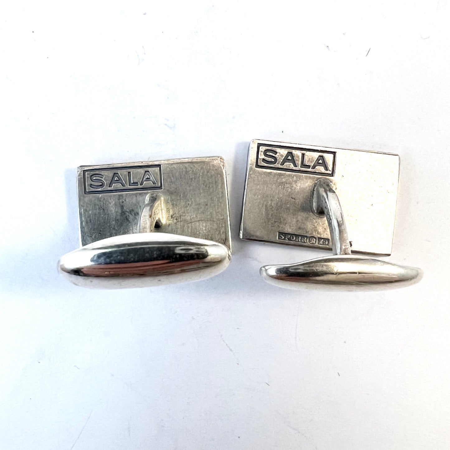 Sporrong, Sweden 1973. Large Sterling Silver Pair of Cufflinks.