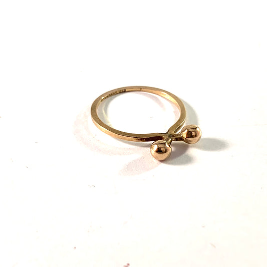 Theresia Hvorslev, Sweden. Vintage 18k Gold Stack Ring. "The Tale Of The Ring"