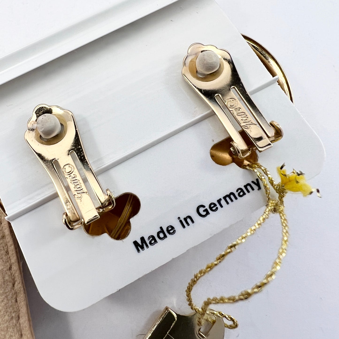 Grossé Germany. Contemporary Unworn Costume Jewelry Large Heart Earrings.