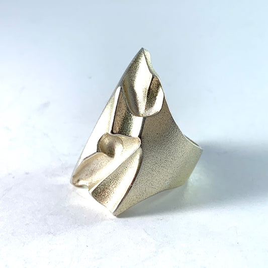 Björn Weckström for Lapponia, Finland 1994. Bold Vintage Sterling Silver Ring.