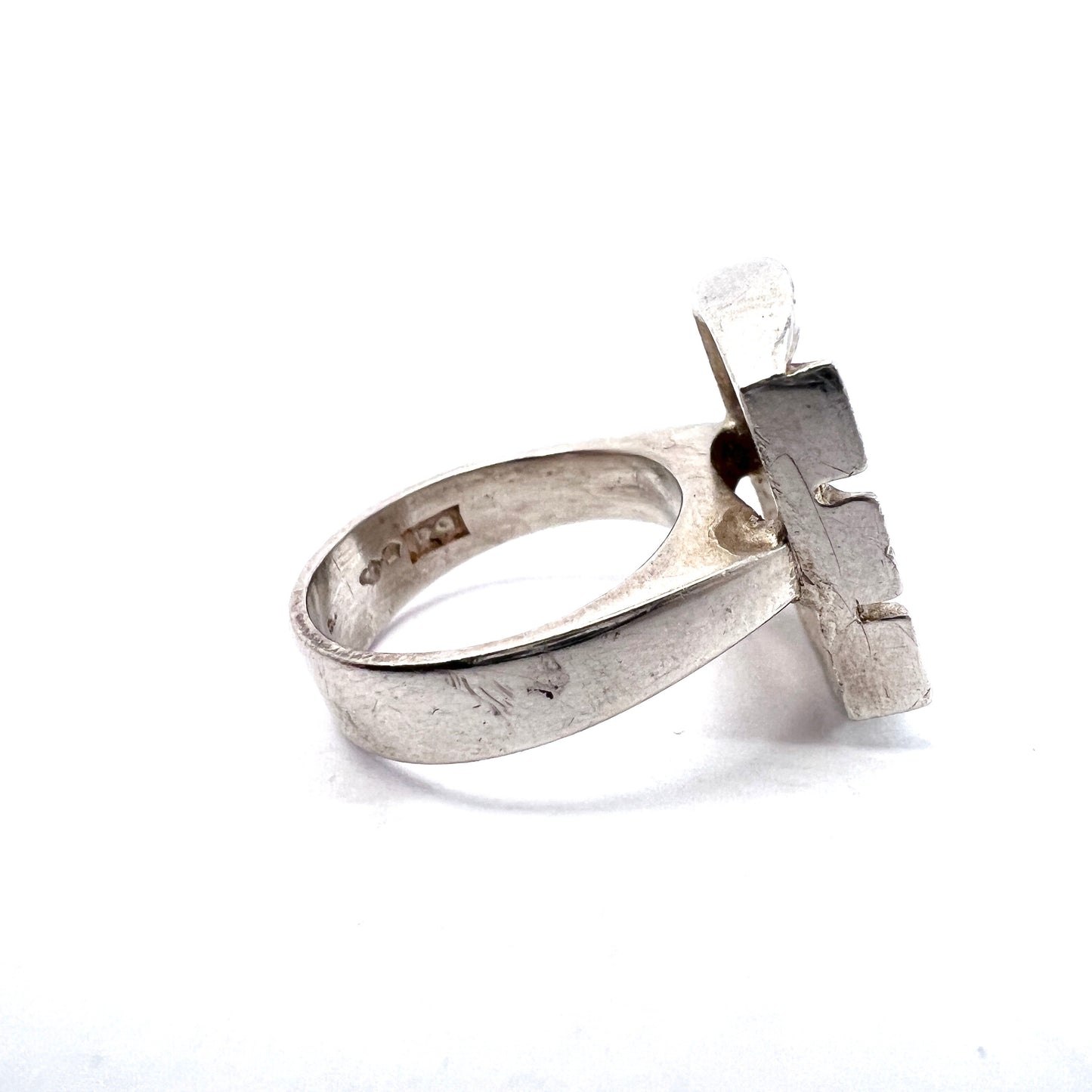 Bengt Hallberg, Sweden 1965. Vintage Modernist Sterling Silver RIng.