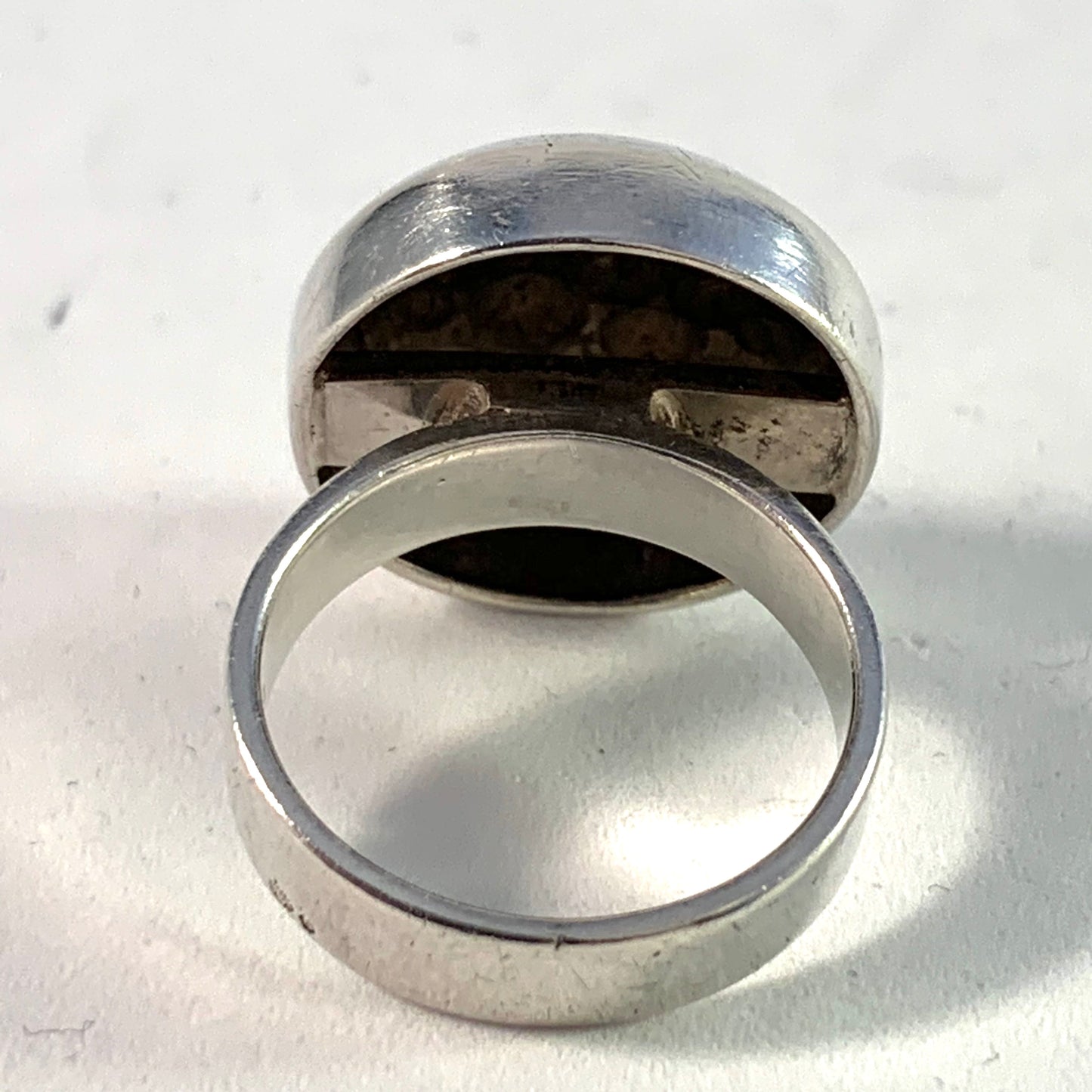 Erik Granit , Finland year 1966 Modernist Solid Silver Ring