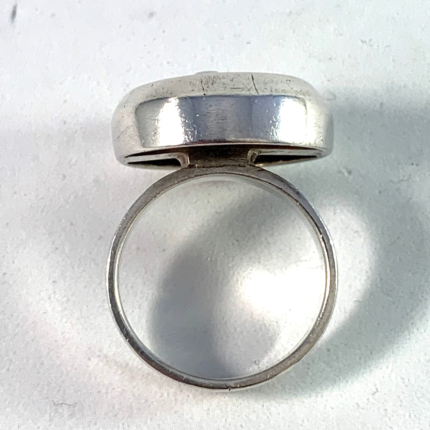 Erik Granit , Finland year 1966 Modernist Solid Silver Ring