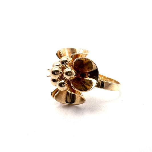 Elis Kauppi,  Kupittaan Kulta Finland 1975. Vintage 18k Gold Ring.