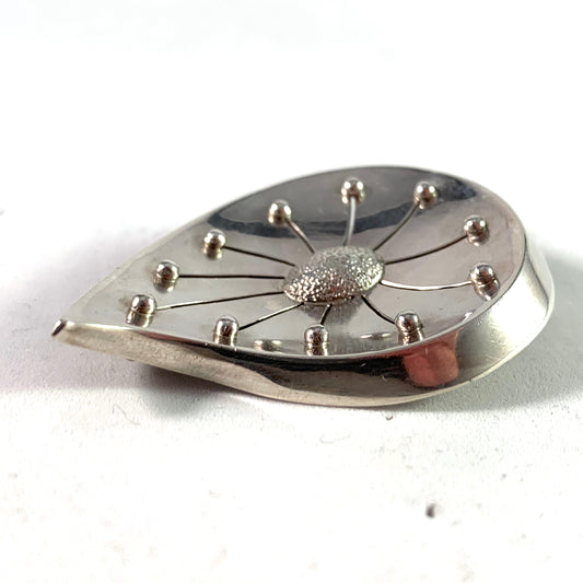 Rey Urban, Sweden 1956 Mid Century Modern Sterling Brooch.