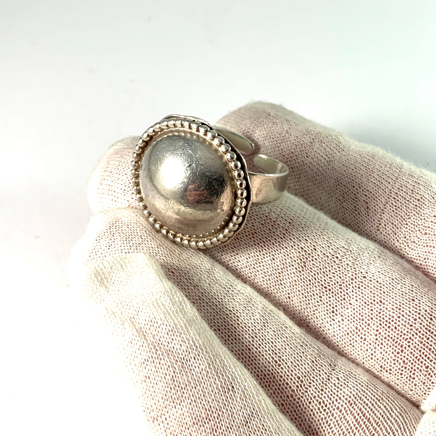 Owe Johansson, Sweden. Vintage Sterling Silver Ring. Signed