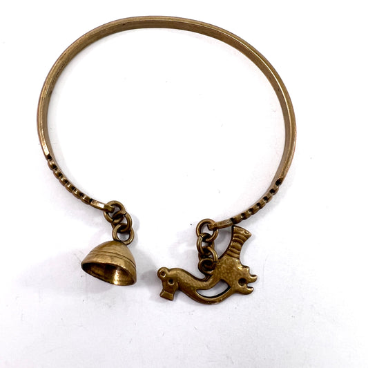 Kalevala Koru, Finland. Vintage 1970s Bronze Charm Bracelet.