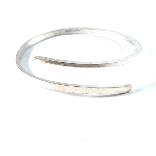 Liljedahl, Stockholm 1976. Hand Hammered Sterling Silver Bangle Bracelet. Signed.