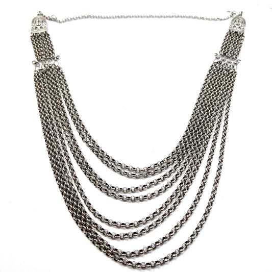 Kalevala Koru, Finland. Vintage Silver Plated Copper Necklace. Design: Birds of Paradise.