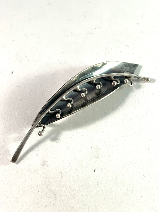 Röijersten & Cederwall, Sweden 1952 Silver Lily Brooch.