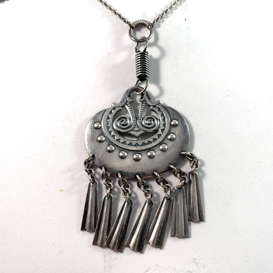 Kalevala Koru Finland 1975 Large Sterling Necklace. Design Moon Goddess