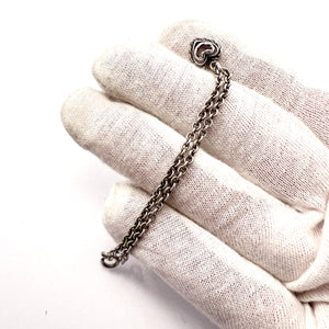 Kalevala Koru, Finland. Vintage Sterling Silver Heart Love Charm Bracelet.